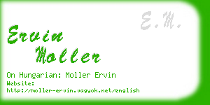 ervin moller business card
